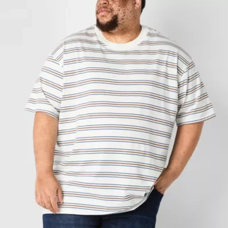 Arizona Mens Crew Neck Short Sleeve Big and Tall T-Shirt