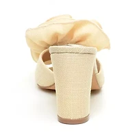 Nicole Miller Womens Poofy Heeled Sandals