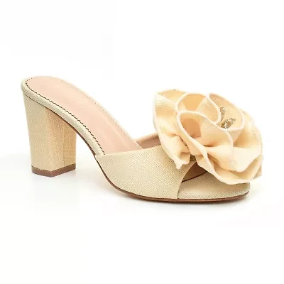 Nicole Miller Womens Poofy Heeled Sandals