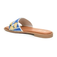 Nicole Miller Womens Destin Flat Sandals