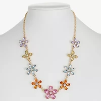 Monet Jewelry Womens Multi Color 17 Inch Collar Necklace