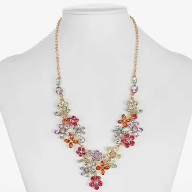 Monet Jewelry Womens Multi Color 18 Inch Statement Necklace
