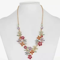 Monet Jewelry Womens Multi Color 18 Inch Statement Necklace