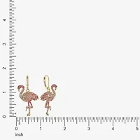 Monet Jewelry Womens Pink Glass Drop Earrings