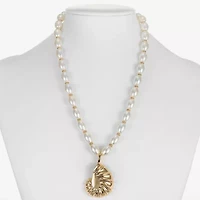 Liz Claiborne Shell Womens 17 Inch Pendant Necklace