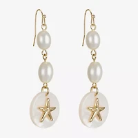 Liz Claiborne Starfish Womens Drop Earrings