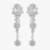 Monet Jewelry Womens Glass Round Hypoallergenic Drop Earrings