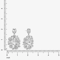 Monet Jewelry Womens Glass Simulated Pearl Oval Hypoallergenic Drop Earrings