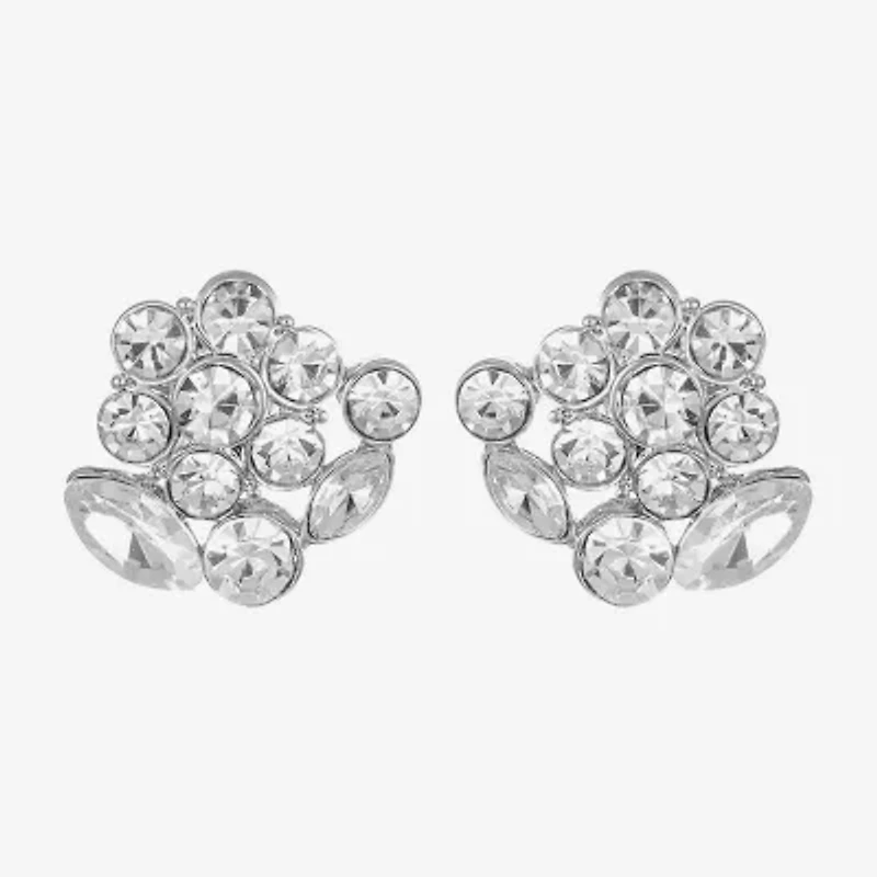 Monet Jewelry Glass 18mm Round Stud Earrings