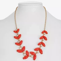 Liz Claiborne Womens White 17 Inch Collar Necklace