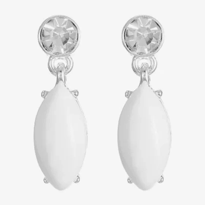 Liz Claiborne Womens Glass Hypoallergenic Drop Earrings