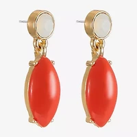 Liz Claiborne Womens Glass Hypoallergenic Drop Earrings