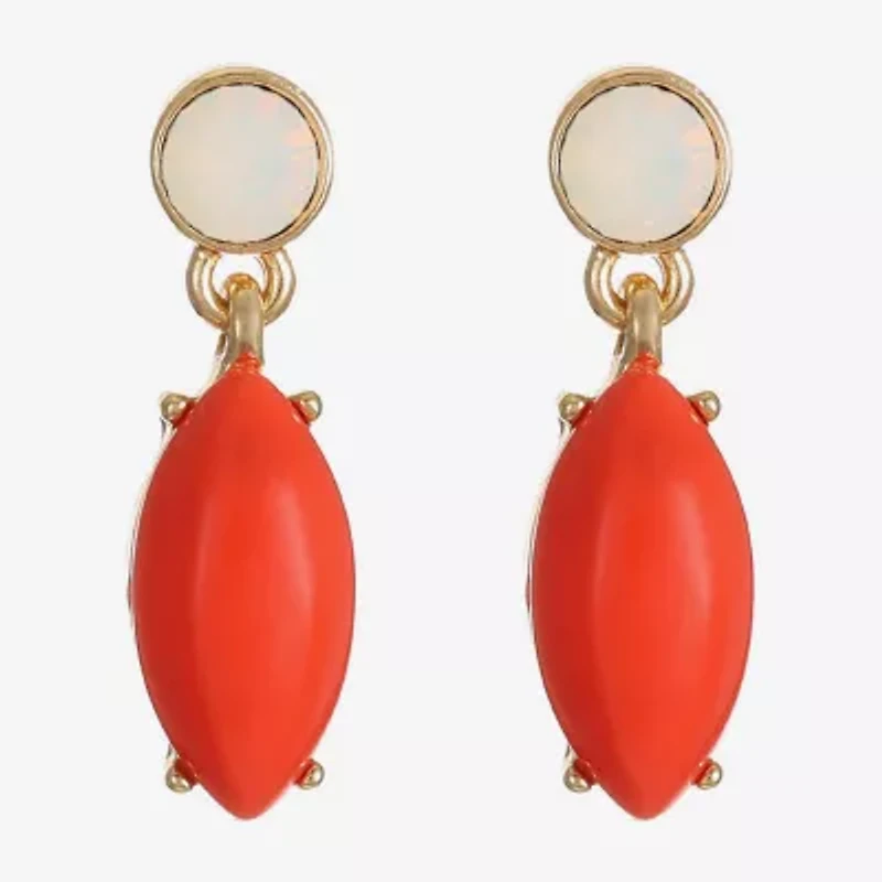 Liz Claiborne Womens Glass Hypoallergenic Drop Earrings
