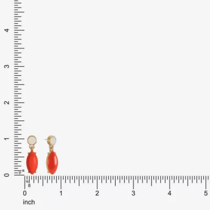 Liz Claiborne Womens Glass Hypoallergenic Drop Earrings