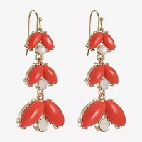 Liz Claiborne Womens Glass Drop Earrings