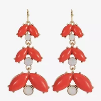 Liz Claiborne Womens Glass Drop Earrings
