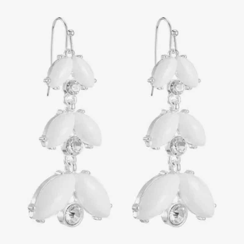 Liz Claiborne Womens Glass Drop Earrings