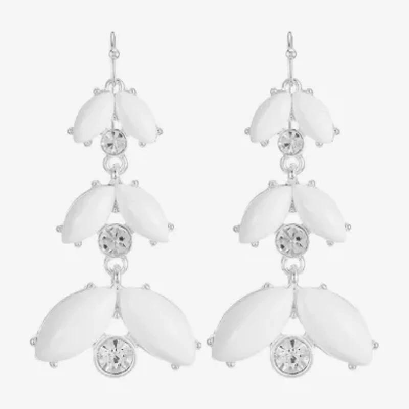Liz Claiborne Womens Glass Drop Earrings