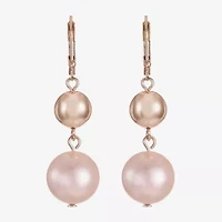 Monet Jewelry Womens Simulated Pearl Round Drop Earrings