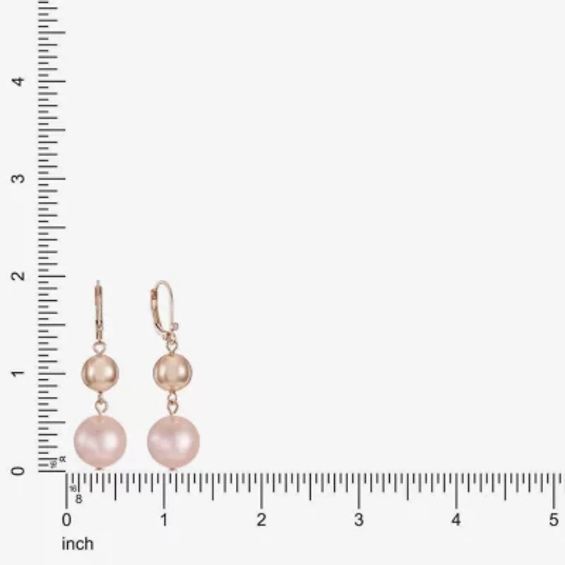 Monet Jewelry Womens Simulated Pearl Round Drop Earrings