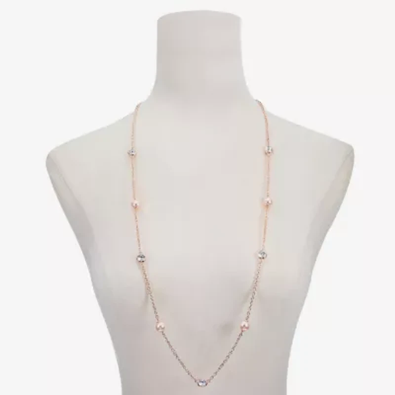Monet Jewelry Womens Glass 36 Inch Strand Necklace