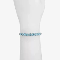 Monet Jewelry Womens Blue Glass Round Bangle Bracelet