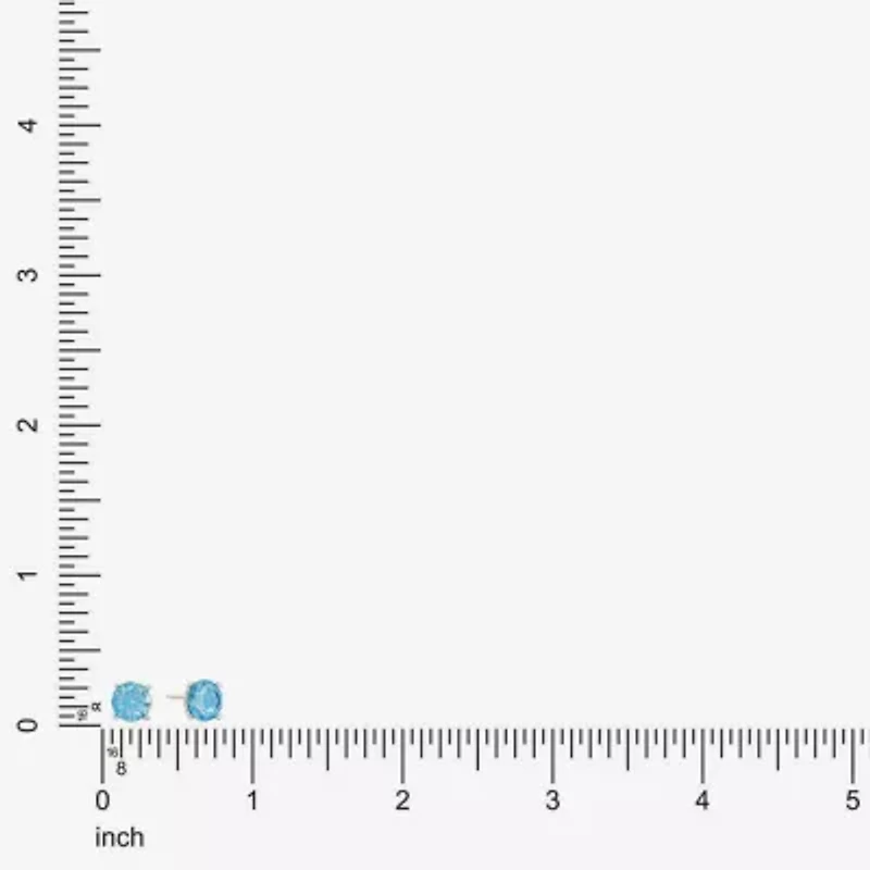 Monet Jewelry Blue Glass 8mm Round Stud Earrings