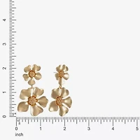 Liz Claiborne Womens Flower Hypoallergenic Drop Earrings