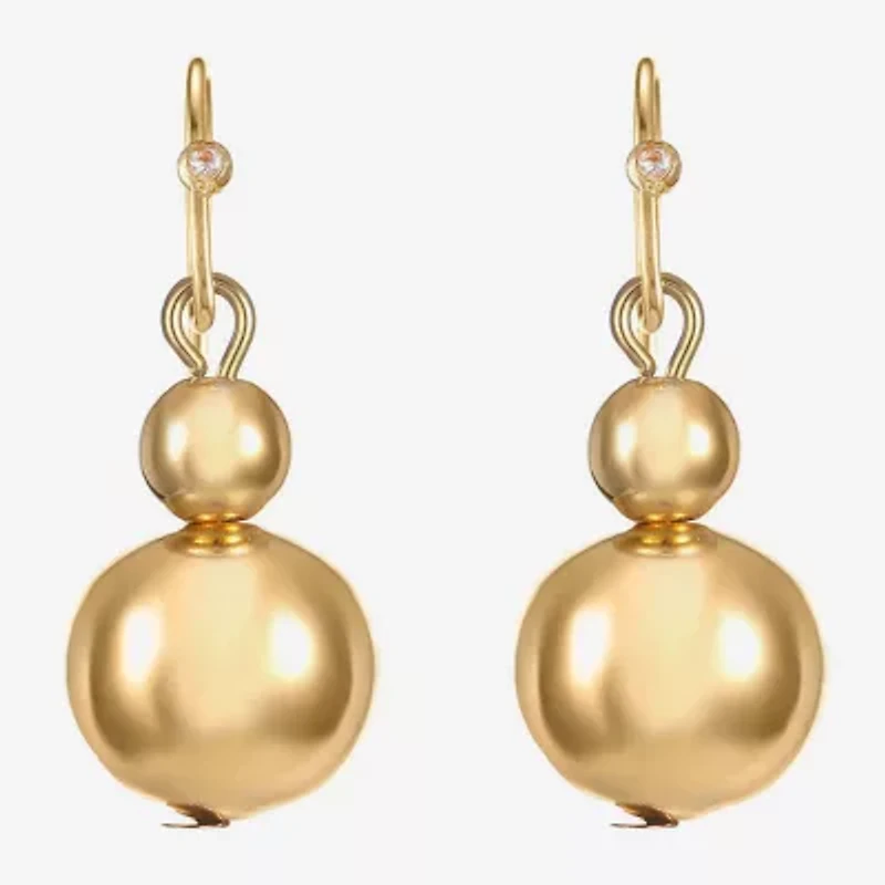 Liz Claiborne Womens Round Drop Earrings