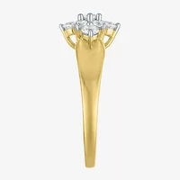(G-H / Si2-I1) Womens 2/3 Ct. T.W. Lab Grown White Diamond 10K Gold Cocktail Ring