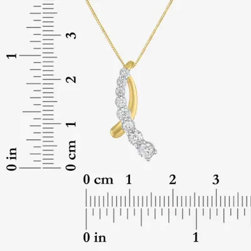 G-H / Si2-I1) Womens /3 CT. T.W. Lab Grown White Diamond 10K Gold 18 Inch Pendant Necklace
