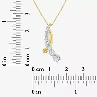 G-H / Si2-I1) Womens /3 CT. T.W. Lab Grown White Diamond 10K Gold 18 Inch Pendant Necklace