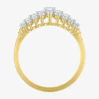 (G-H / Si2-I1) Womens 2/3 Ct. T.W. Lab Grown White Diamond 10K Gold Cocktail Ring