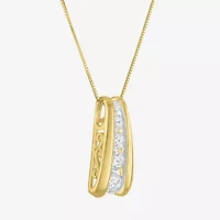 (G-H / Si2-I1) Womens 2/3 Ct. T.W. Lab Grown White Diamond 10K Gold 18 Inch Pendant Necklace