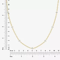 Diamond Addiction (G-H / Si2-I1) Womens 14K Gold Over Silver 18 Inch Link Chain Necklace