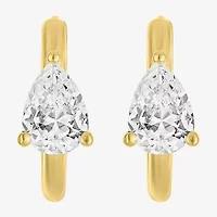 Diamond Addiction (G-H / Si2-I1) Womens 1 1/2 CT. T.W. Lab Grown White Diamond 14K Gold Over Silver 14mm Pear Hoop Earrings