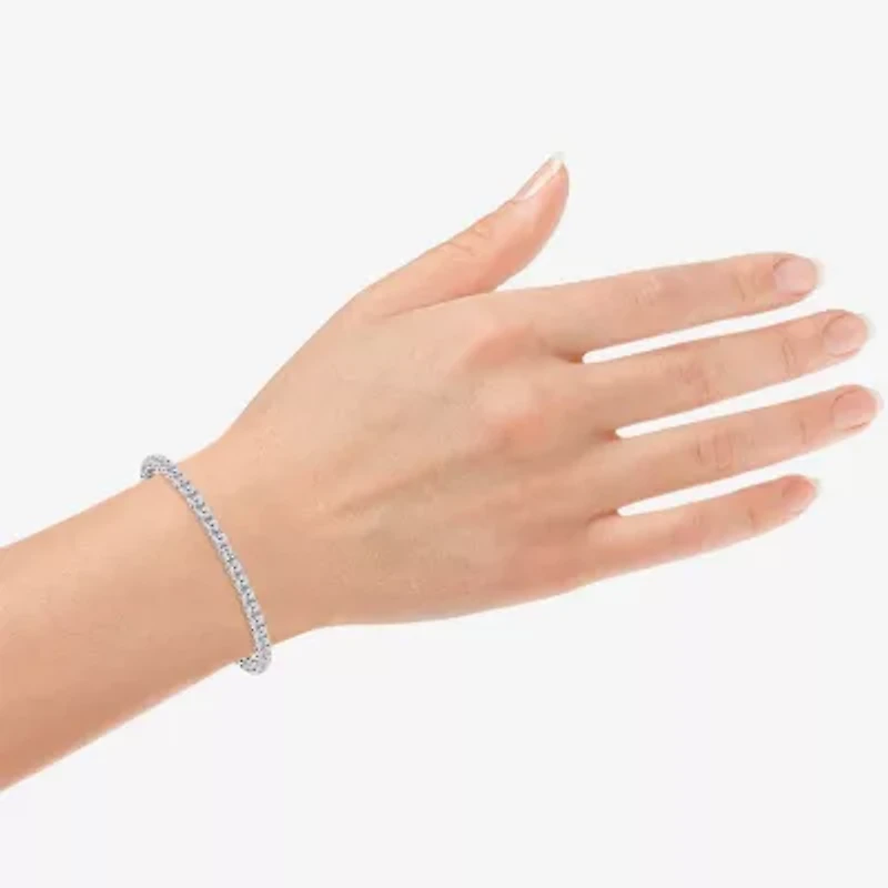 (F / Si1-Si2) Womens 7 Ct.T.W. Lab Grown White Diamond Sterling Silver 7 Inch Tennis Bracelet