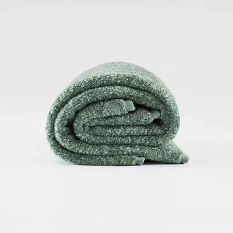 Brooklyn Loom Heathered Sherpa Washable Throw