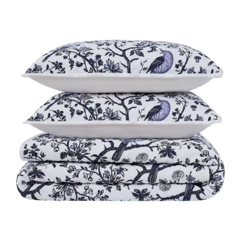 Brooklyn Loom Ava Floral Easy Care Quilt Set