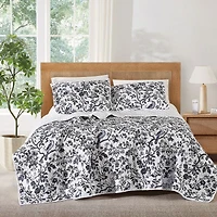 Brooklyn Loom Ava Floral Easy Care Quilt Set