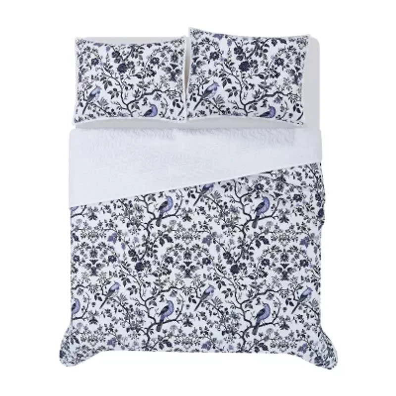 Brooklyn Loom Ava Floral Easy Care Quilt Set