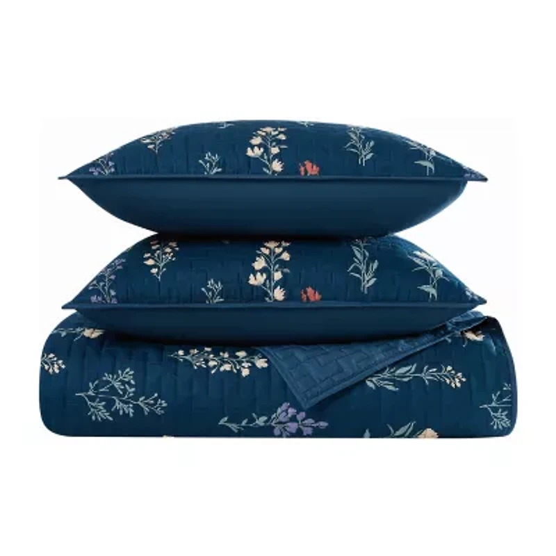 Cannon Avery Floral Easy Care Quilt Set