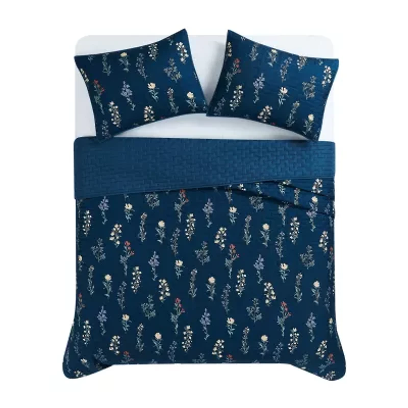 Cannon Avery Floral Easy Care Quilt Set