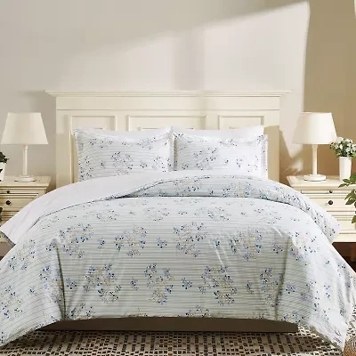 Cottage Classics Emma Floral 3-pc. Easy Care Duvet Cover Set