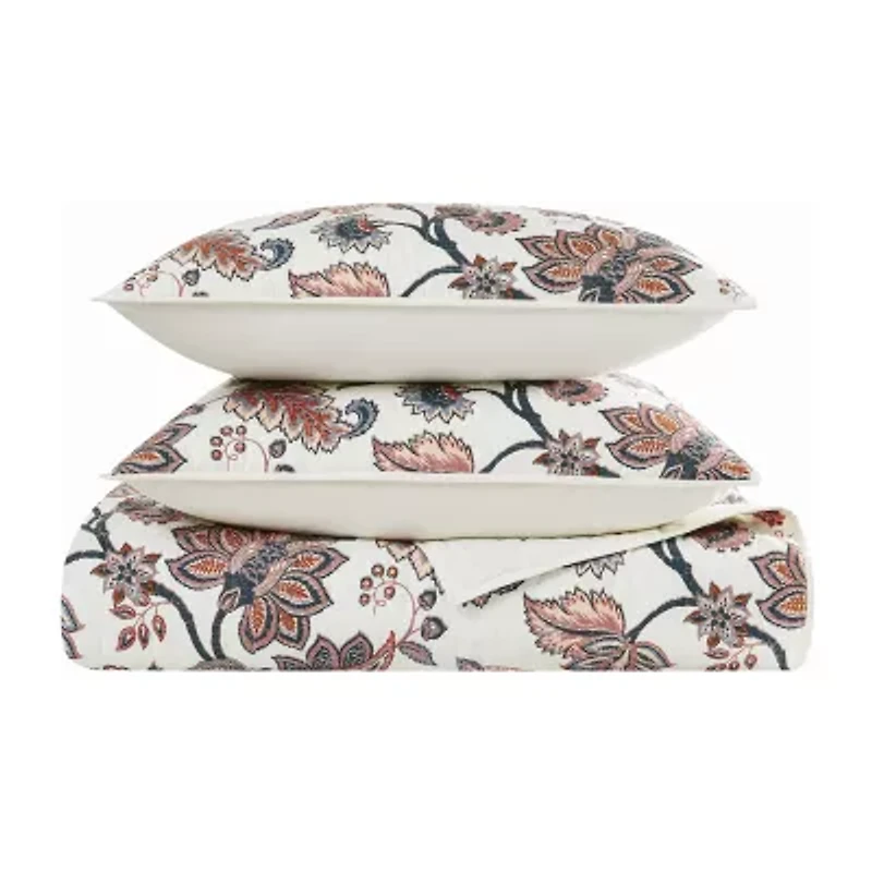 Cannon Chloe Jacobean Easy Care Quilt Set