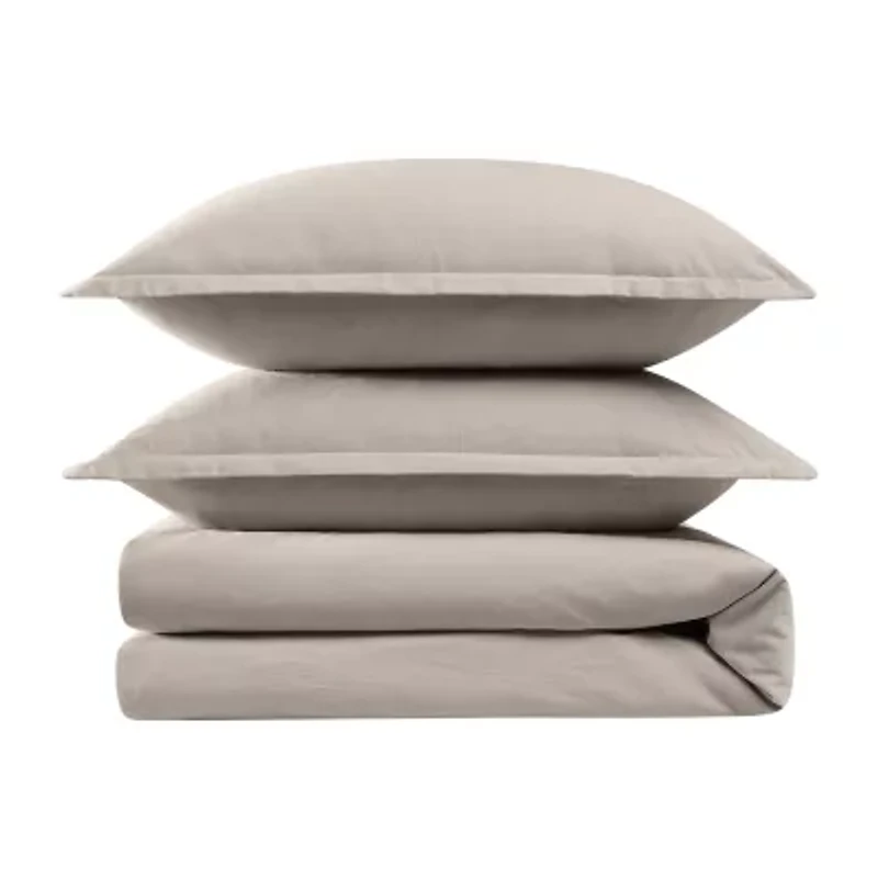 Brooklyn Loom Matte Cotton Velvet 3-pc. Easy Care Duvet Cover Set
