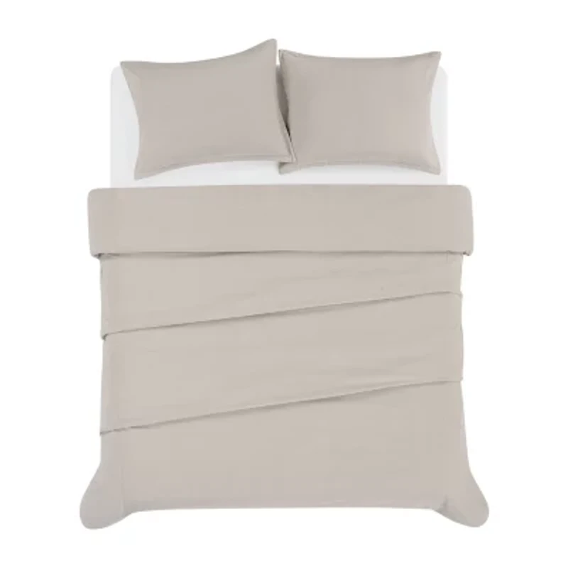 Brooklyn Loom Matte Cotton Velvet Easy Care Comforter Set