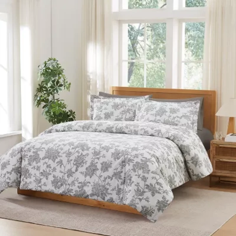 Brooklyn Loom Mila Floral 3-pc. Easy Care Duvet Cover Set