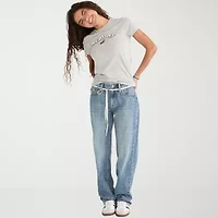 AEROPOSTALE Womens Juniors Crew Neck Short Sleeve Regular Fit Graphic T-Shirt