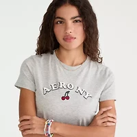 AEROPOSTALE Womens Juniors Crew Neck Short Sleeve Regular Fit Graphic T-Shirt